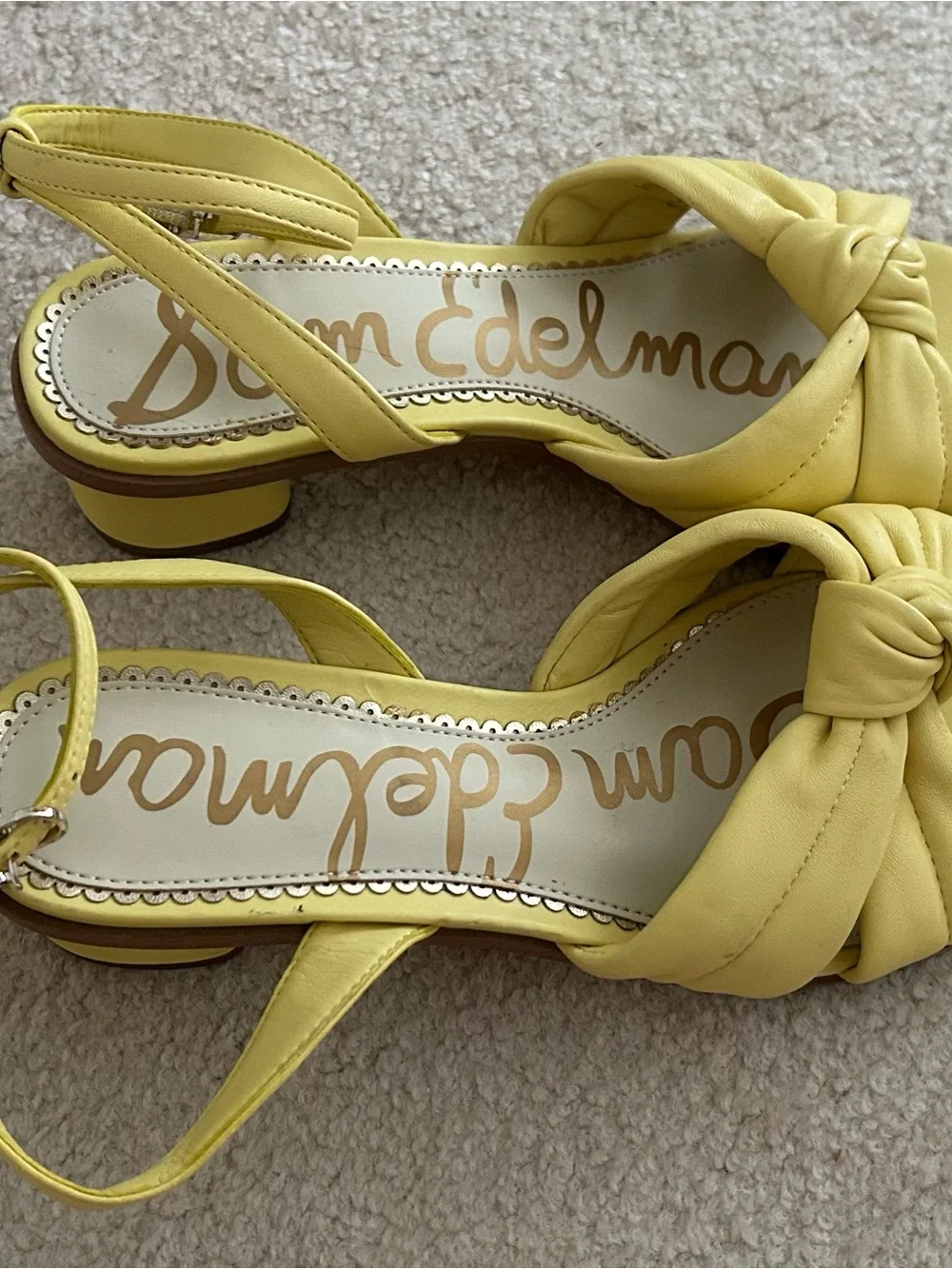 Sam Edelman Lemon Knot Front Ankle-Strap Heels. Size 6 1/2 - Picture 3 of 9